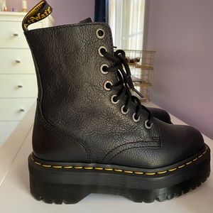 dr martens jadon platform boots, pisa leather